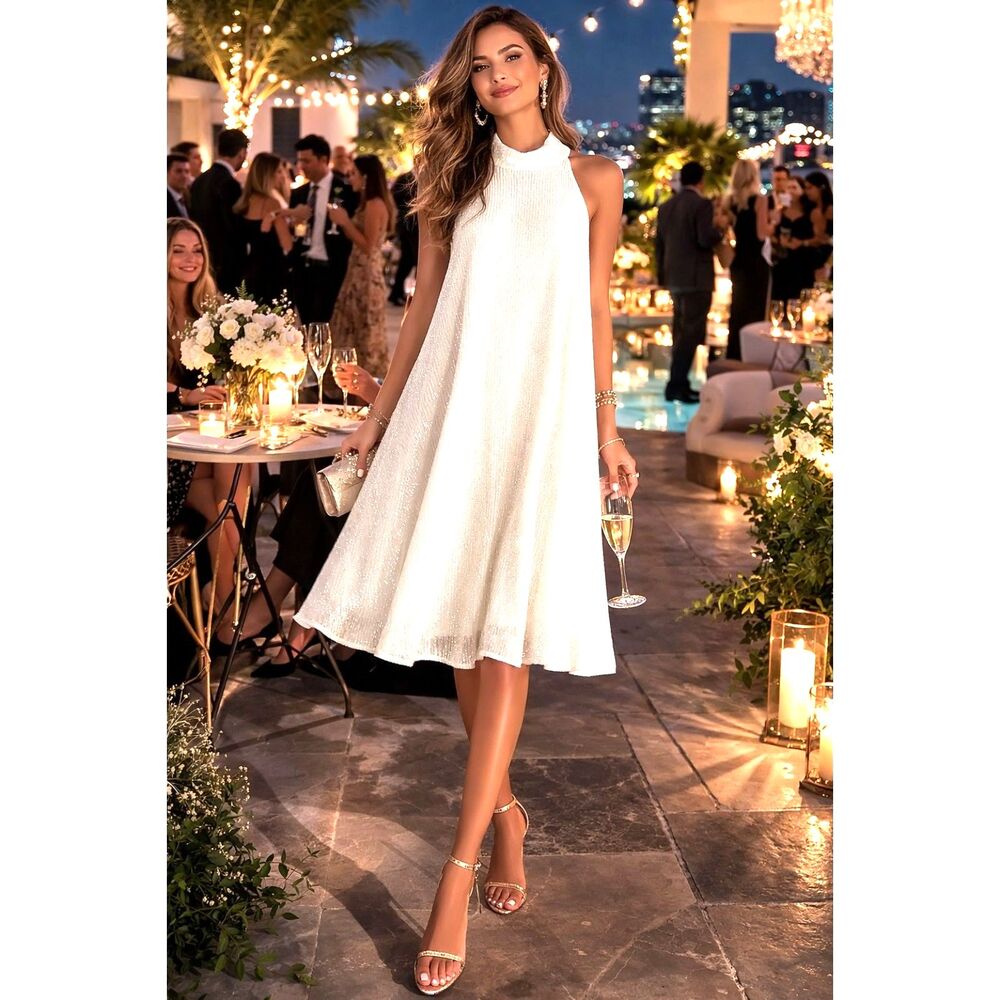 Lucy Paris Sequined Swing Dress - Size Large - NWT